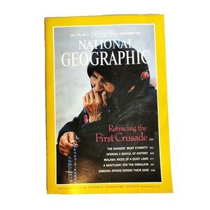 National Geographic Magazine Retracing the First Crusade September 1989 V 176 N3